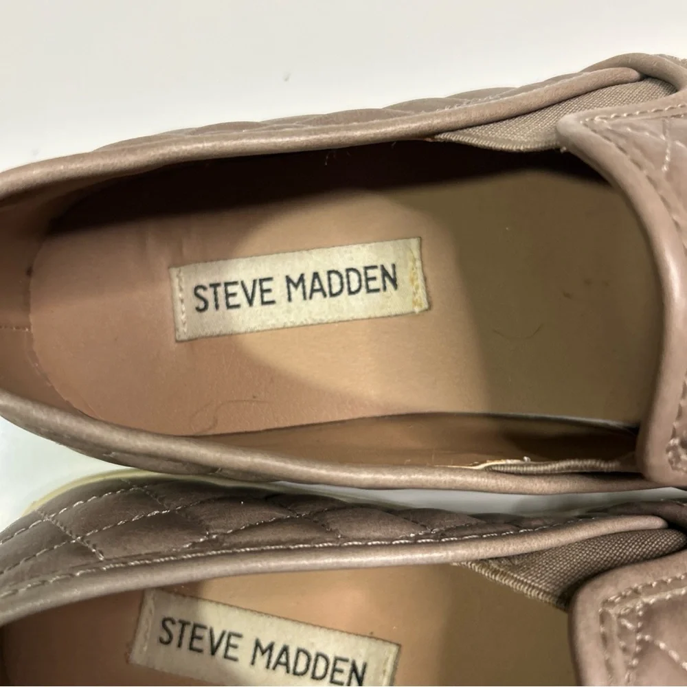 Steve Madden Brown Quilted Flats Women’s 6.5 Shoes